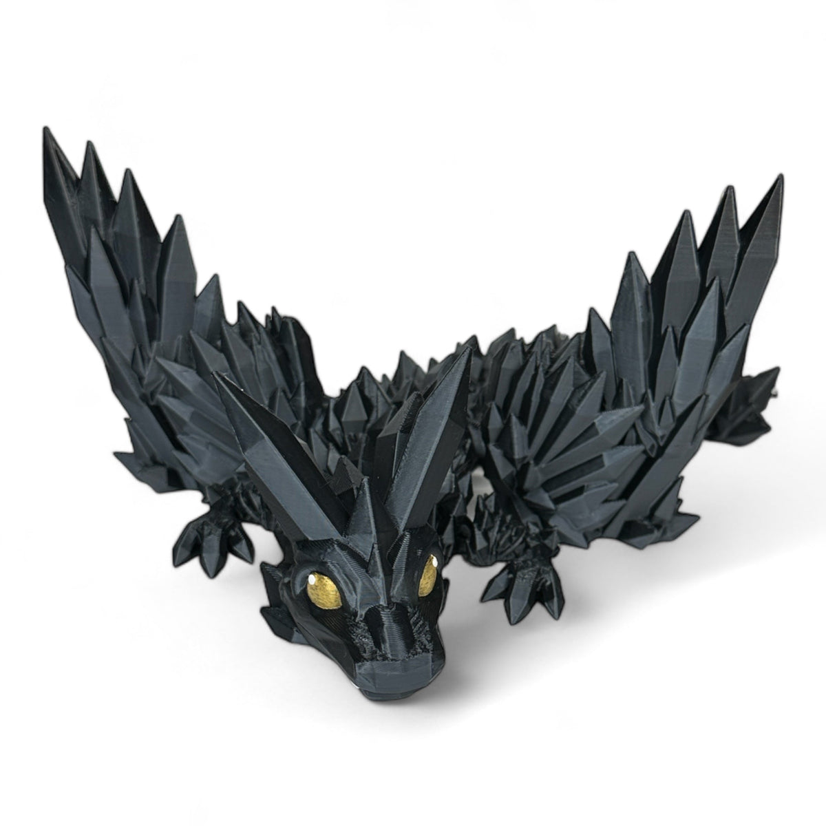 Crystal Drache 3D Figur schwarz (beweglich)
