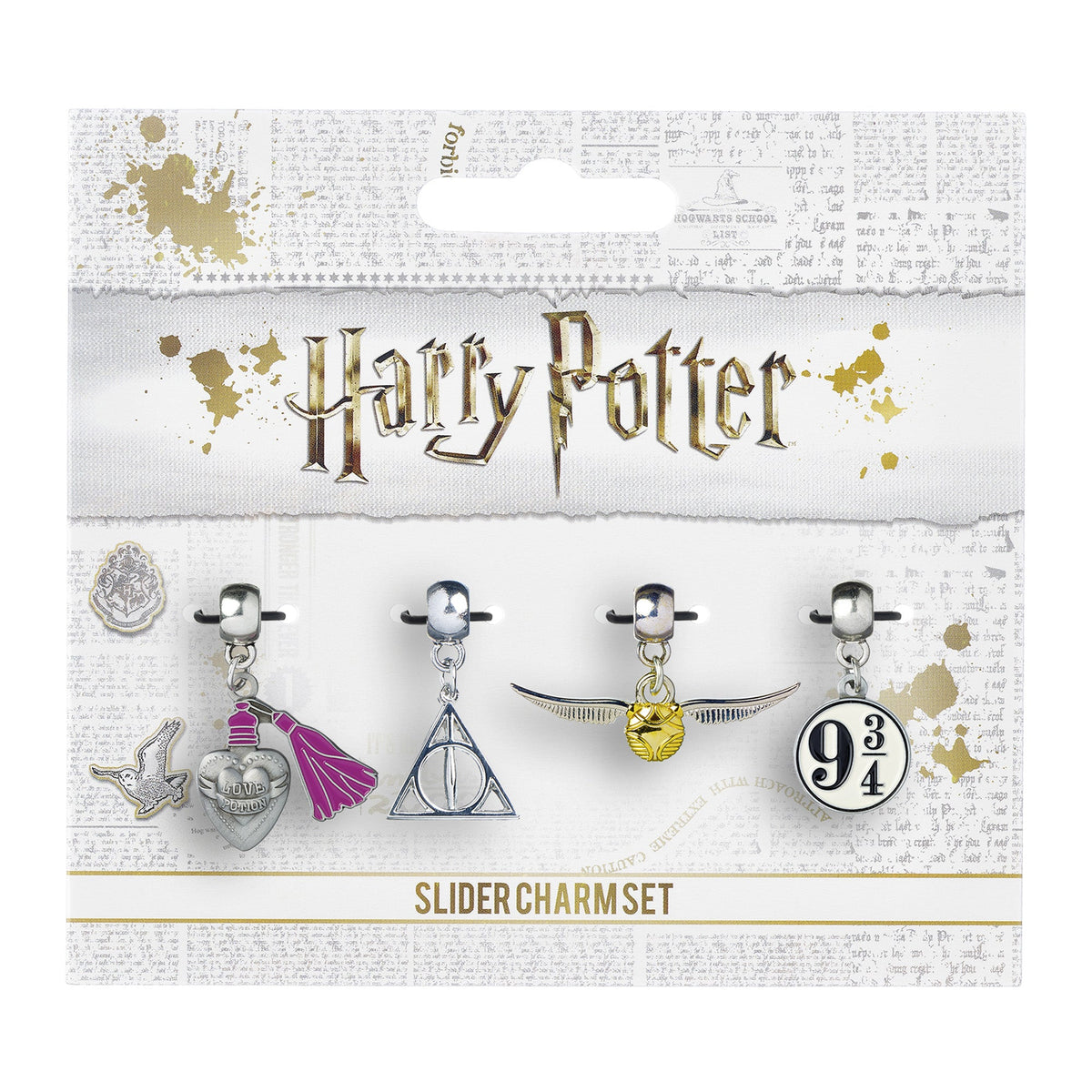 4er-Set Slider Charms - Harry Potter