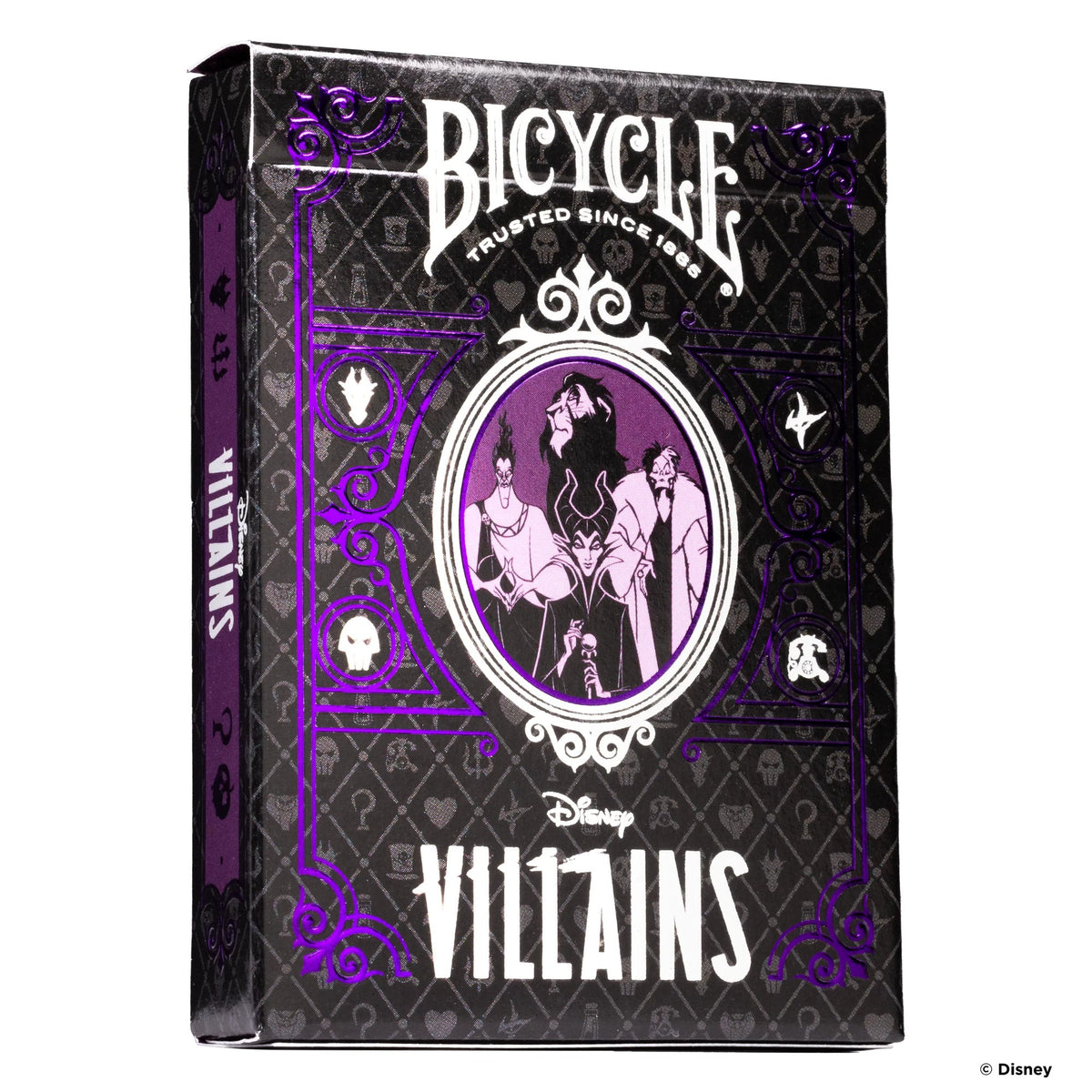 Lila Bicycle-Disney-Villains-Kartenschachtel von vorne
