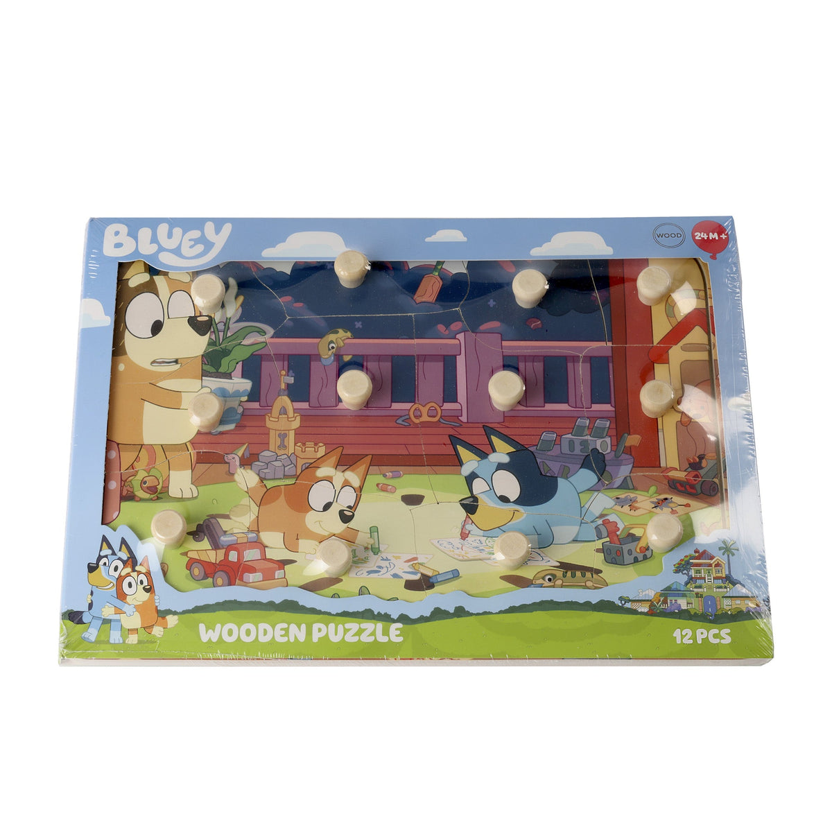 Bluey und Bingo Puzzle mit Griffen