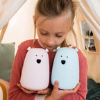 Bär Silikon LED Lampe Nachtlicht (blau) - Rabbit & Friends