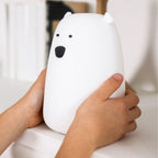 Bär Silikon LED Lampe Nachtlicht mit Fernbedienung (weiß) - Rabbit & Friends