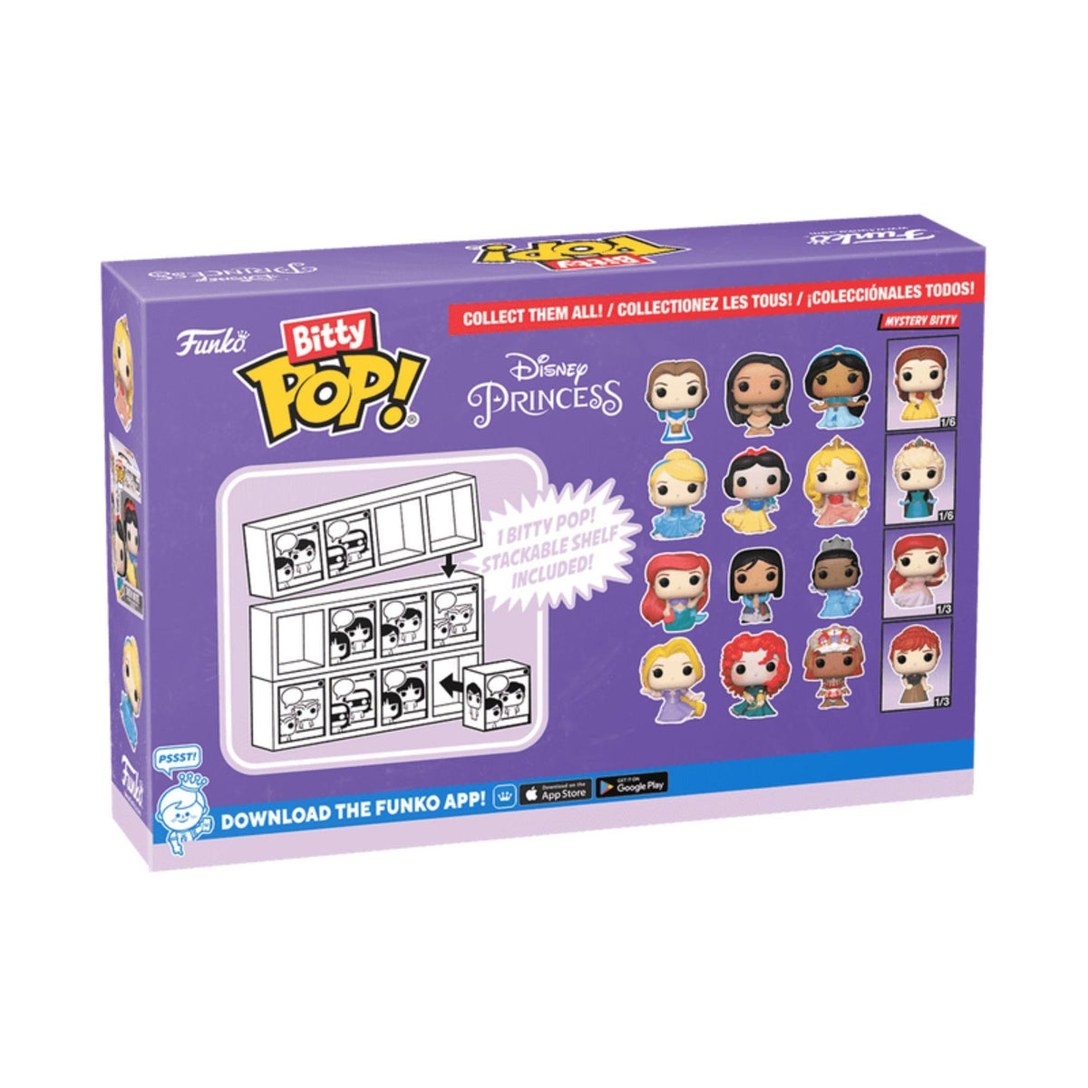 Funko Bitty POP! 4er Set Arielle, Mulan, Tiana Serie 1 - Disney Princess