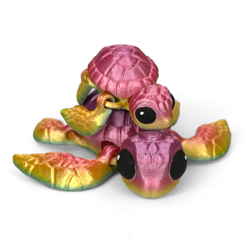 Meeresschildkröte Regenbogen 3D Figur (beweglich)