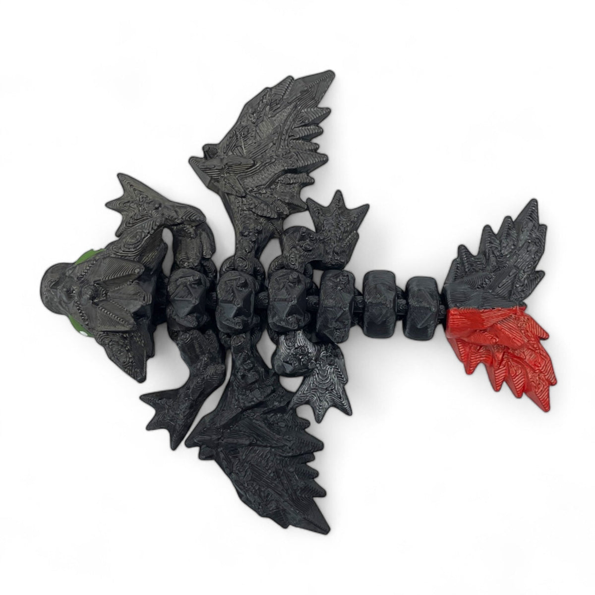 Tiny Wyvern Schwarz 3D Figur (beweglich) mit Drachenei