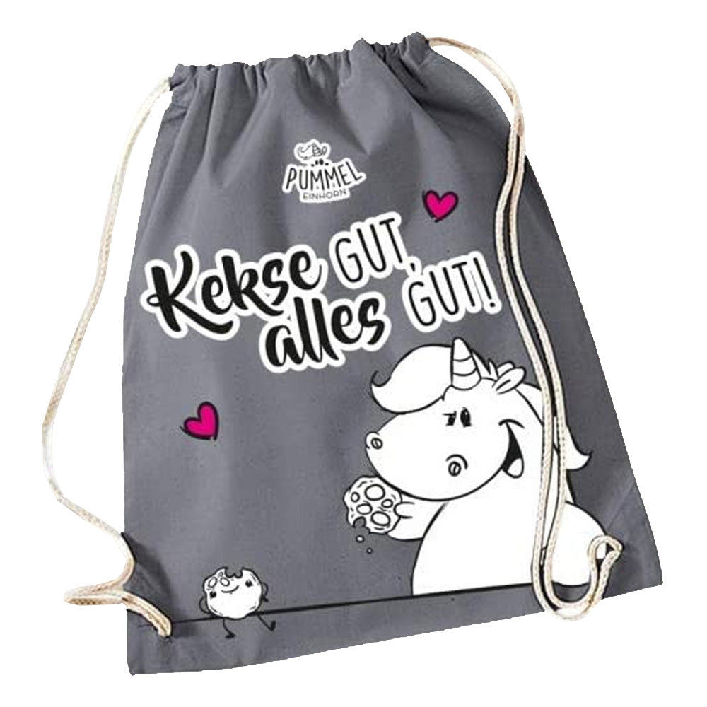 Turnbeutel Kekse gut, alles gut - Pummeleinhorn