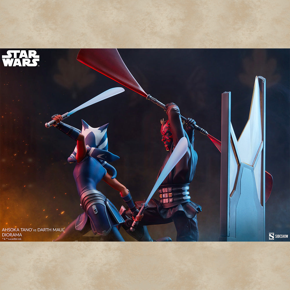 Ahsoka Tano vs. Darth Maul Diorama - Star Wars