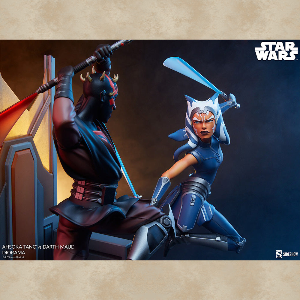 Ahsoka Tano vs. Darth Maul Diorama - Star Wars