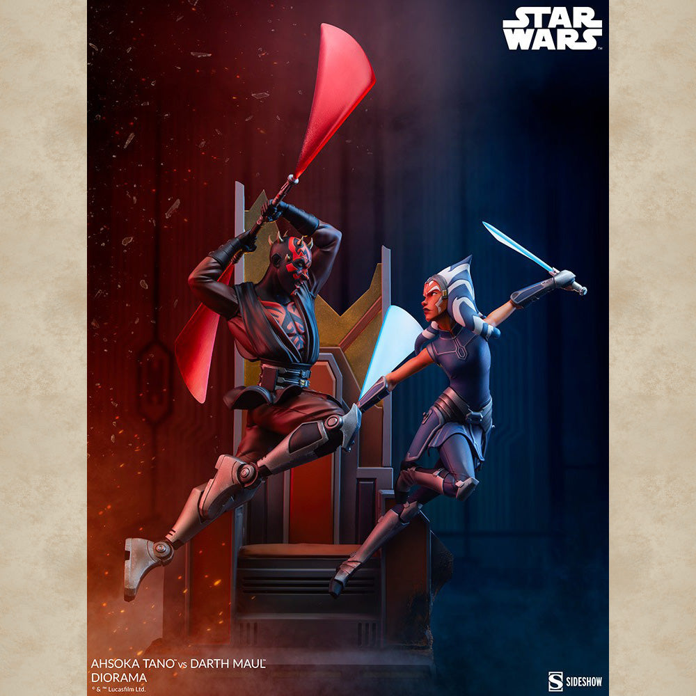 Ahsoka Tano vs. Darth Maul Diorama - Star Wars
