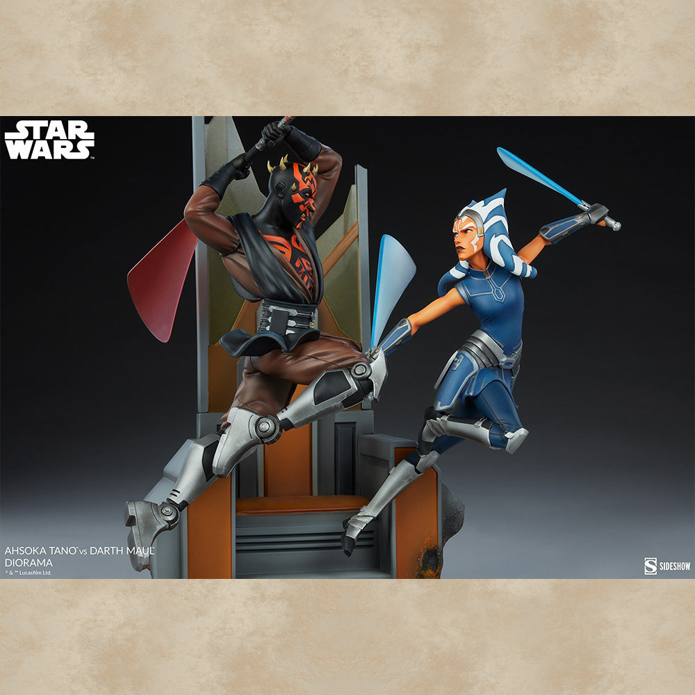 Ahsoka Tano vs. Darth Maul Diorama - Star Wars