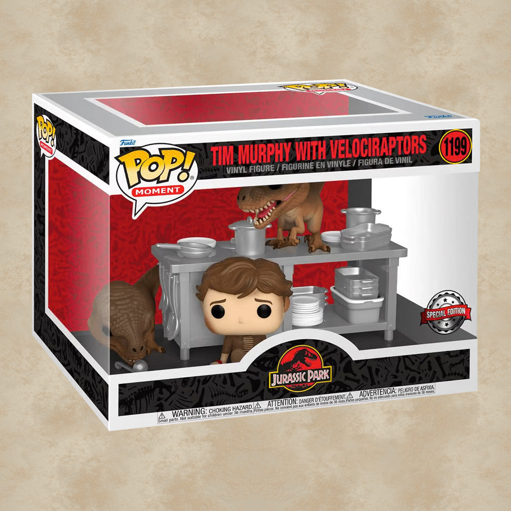 Funko POP! Tim Murphy with Velociraptors (Special Edition) - Jurassic Park