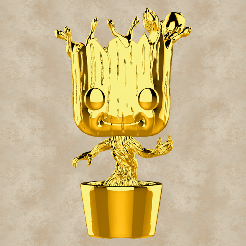 Funko POP! Groot (Gold Chrome) - Marvel