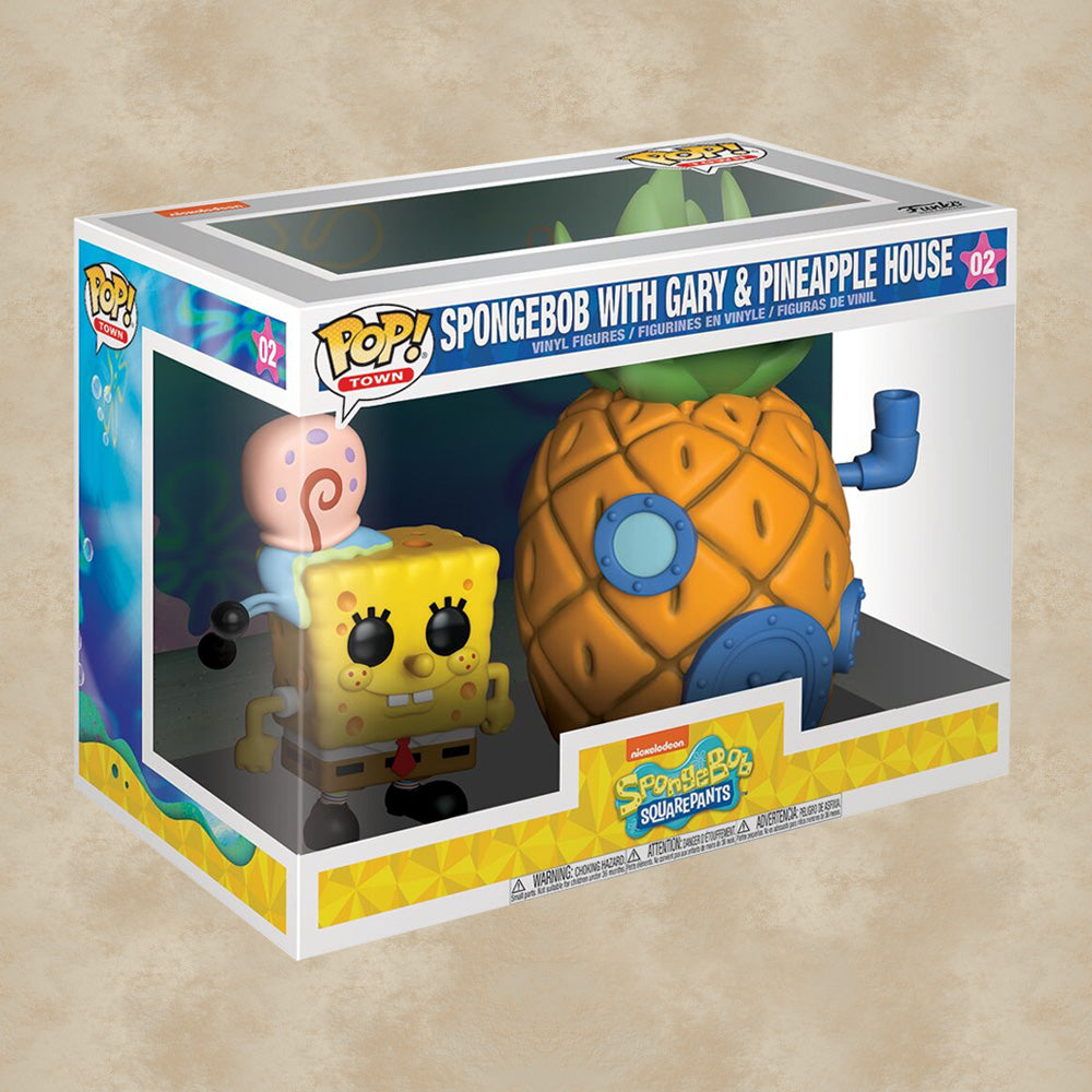 Funko POP! Town Spongebob with Gary & Pineapple House