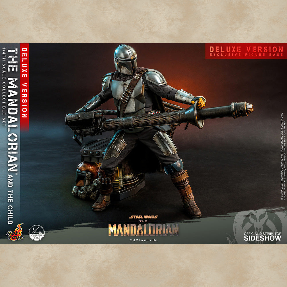 Hot Toys 1:4 Figur (Deluxe) The Mandalorian and The Child - Star Wars