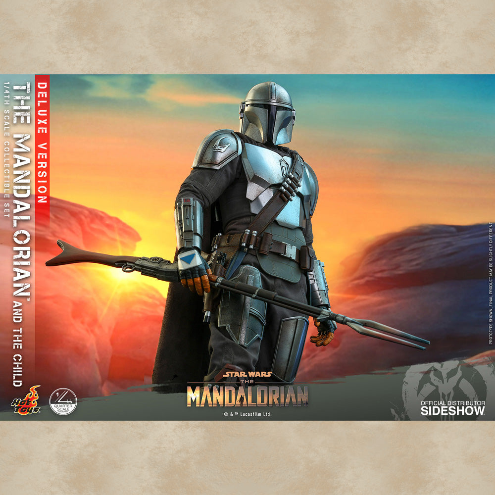 Hot Toys 1:4 Figur (Deluxe) The Mandalorian and The Child - Star Wars