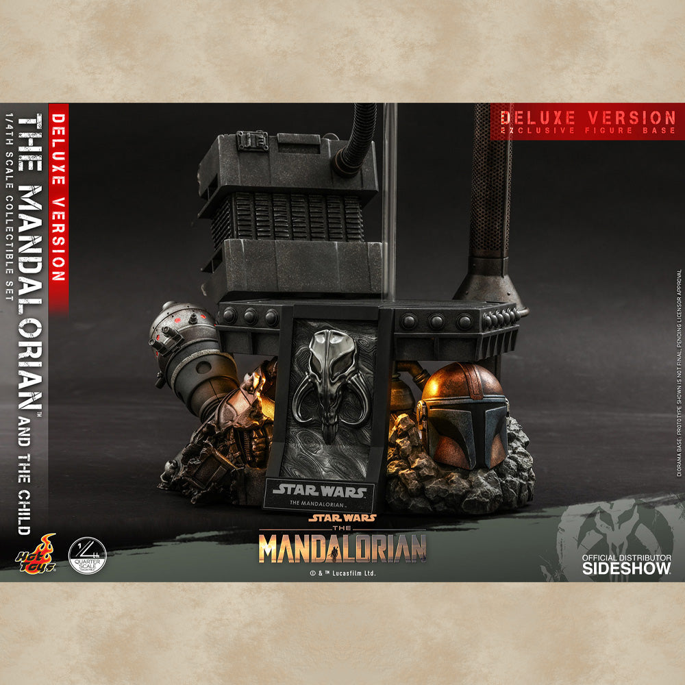 Hot Toys 1:4 Figur (Deluxe) The Mandalorian and The Child - Star Wars