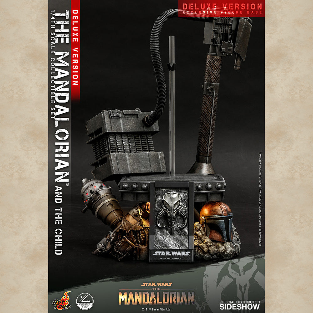 Hot Toys 1:4 Figur (Deluxe) The Mandalorian and The Child - Star Wars