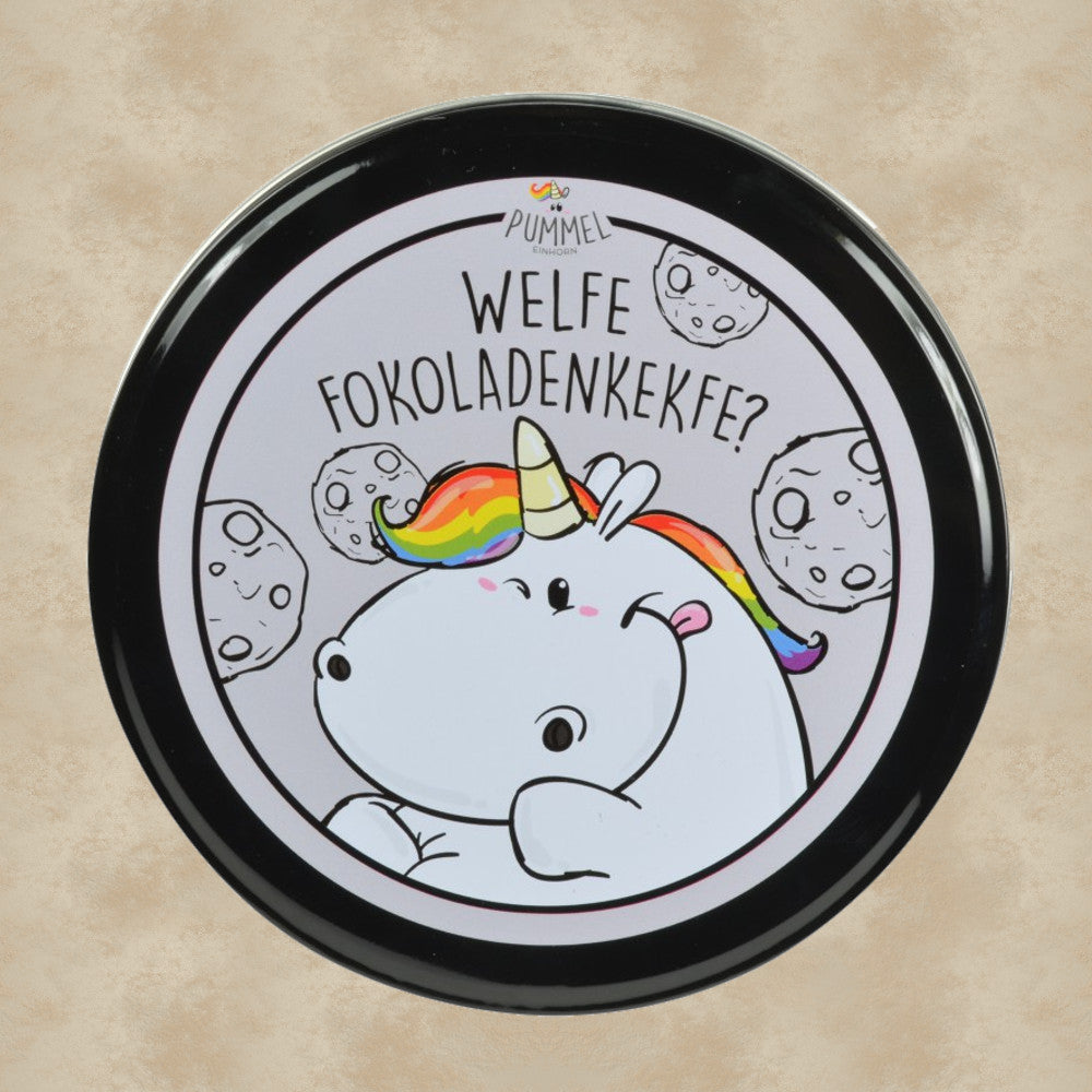 Keksdose “Welfe Fokoladenkekfe” – Pummeleinhorn