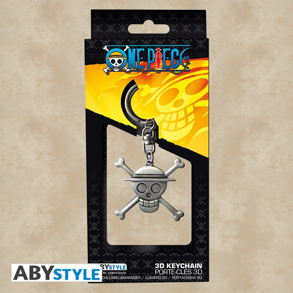 Ruffy Strohhutbande Skull 3D Schlüsselanhänger - One Piece