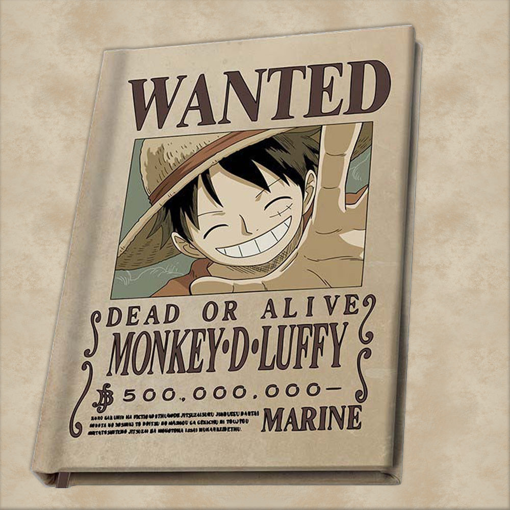 Wanted Luffy Notizbuch - One Piece