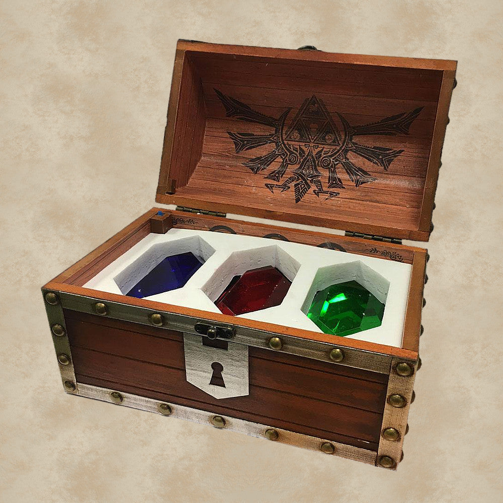 Briefbeschwerer (3er-Set) Rubin-Truhe - Zelda