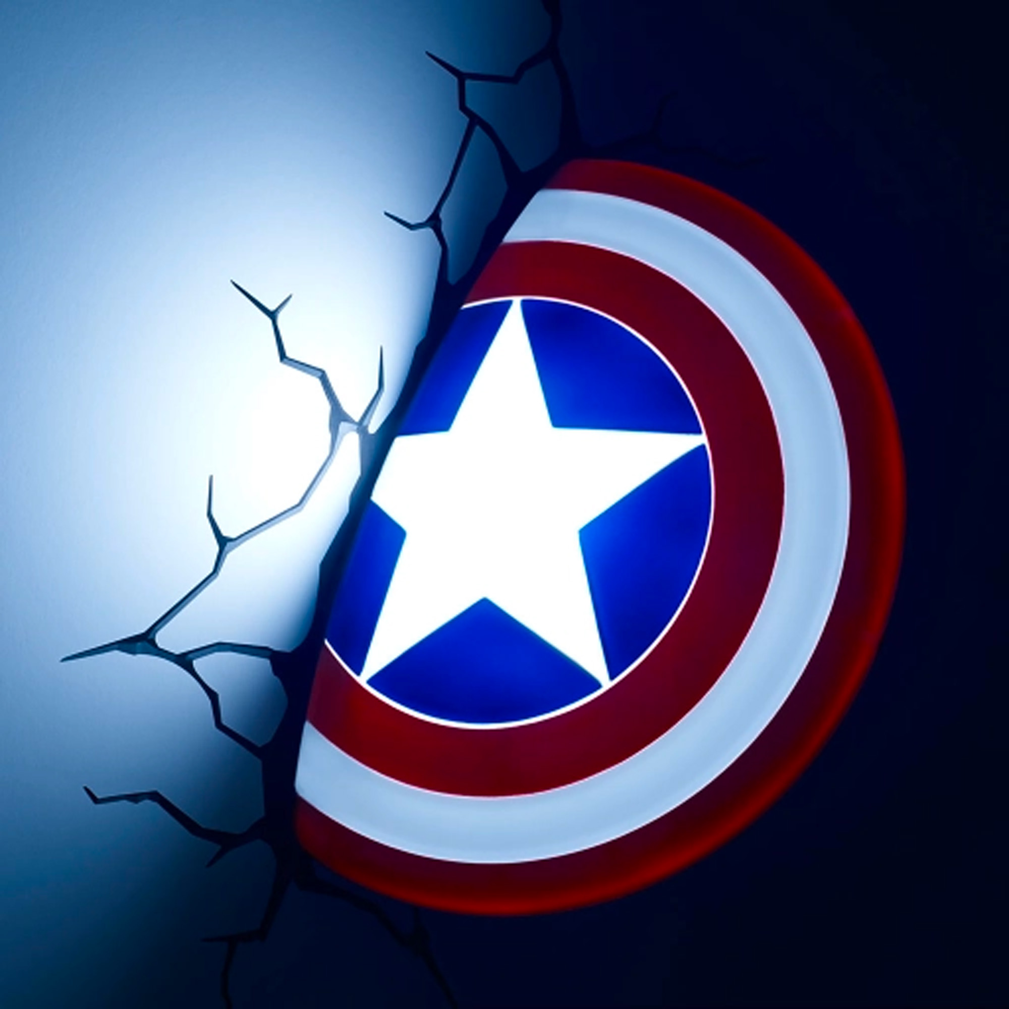 Captain America Schild 3D Wandleuchte - Marvel