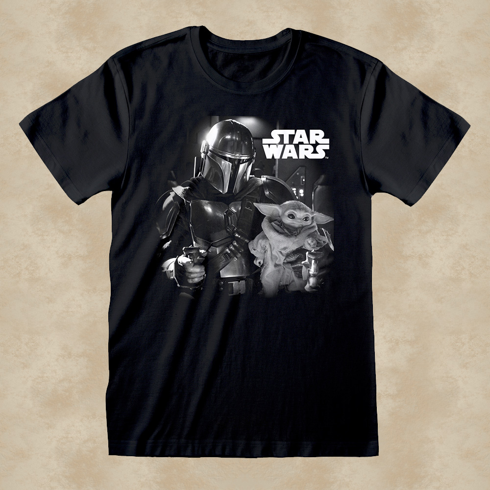 Black-White-Photo-T-Shirt-Star-Wars-The-Mandalorian_1 Black & White Photo T-Shirt - Star Wars The Mandalorian