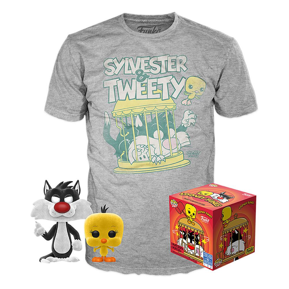 Sylvester und Tweety T-Shirt mit Funko POP! - Looney Tunes Sylvester und Tweety T-Shirt mit Funko POP! - Looney Tunes