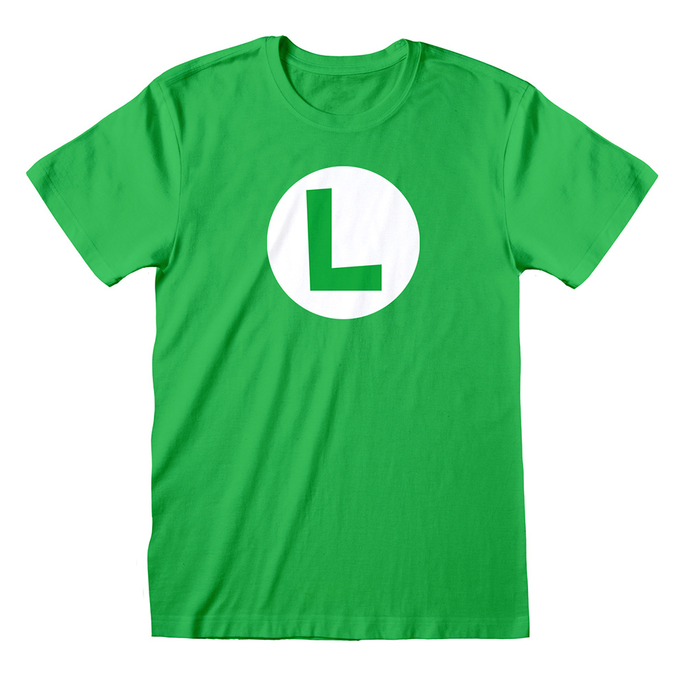 Luigi Badge T-Shirt - Nintendo Super Mario Luigi Badge T-Shirt - Nintendo Super Mario