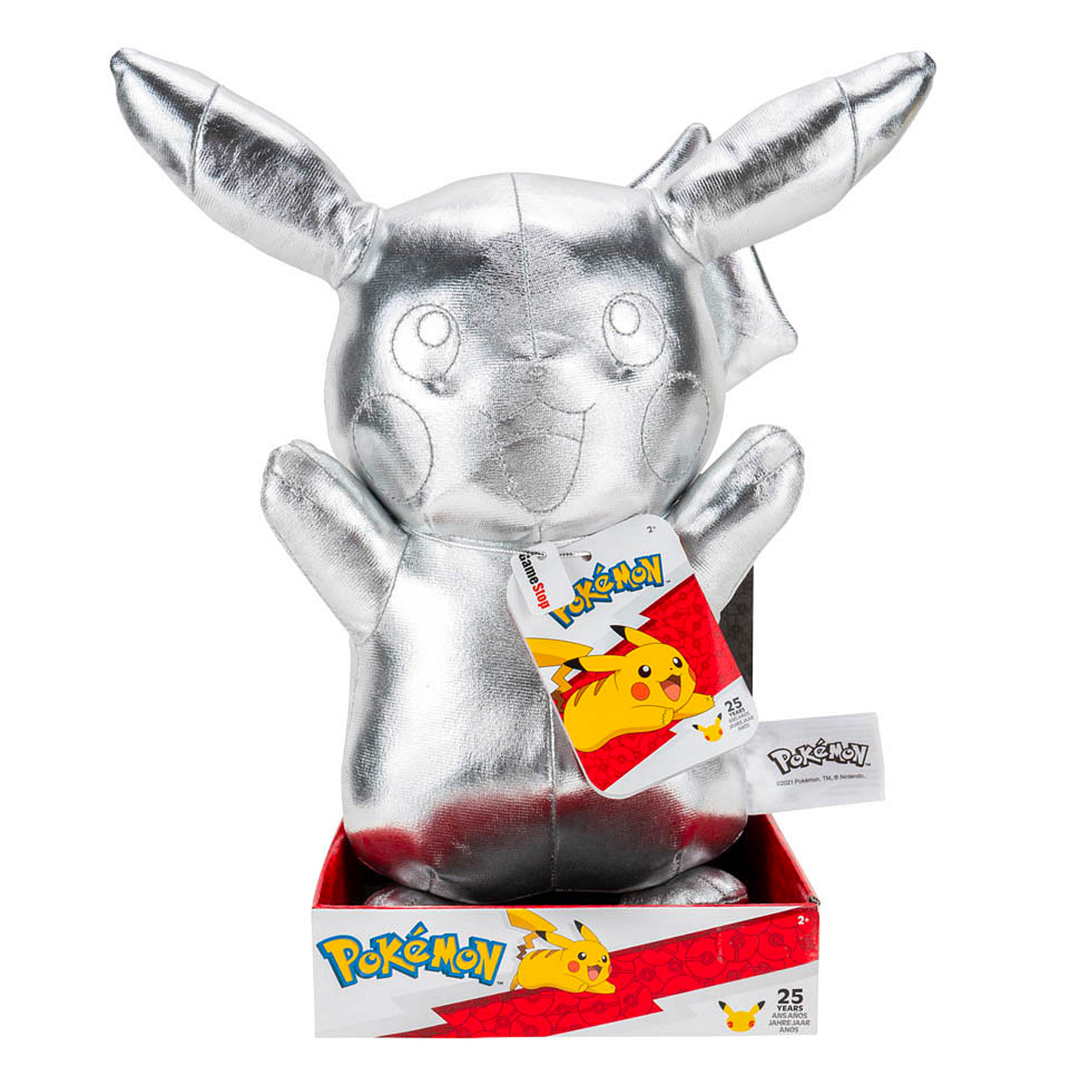 Pikachu Plüschfigur silber (30 cm) - Pokémon Pikachu Plüschfigur silber (30 cm) - Pokémon