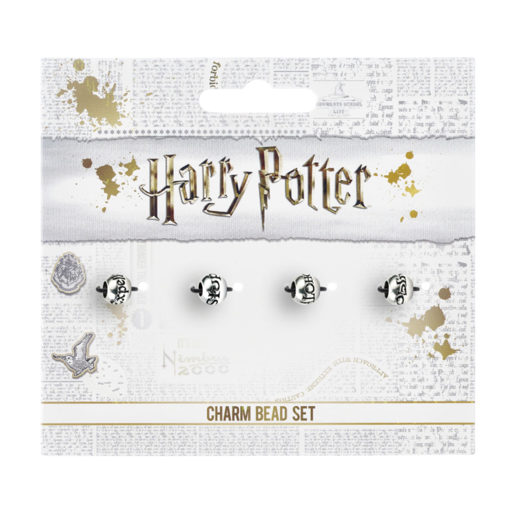  4er-Set Perlen Charm - Harry Potter