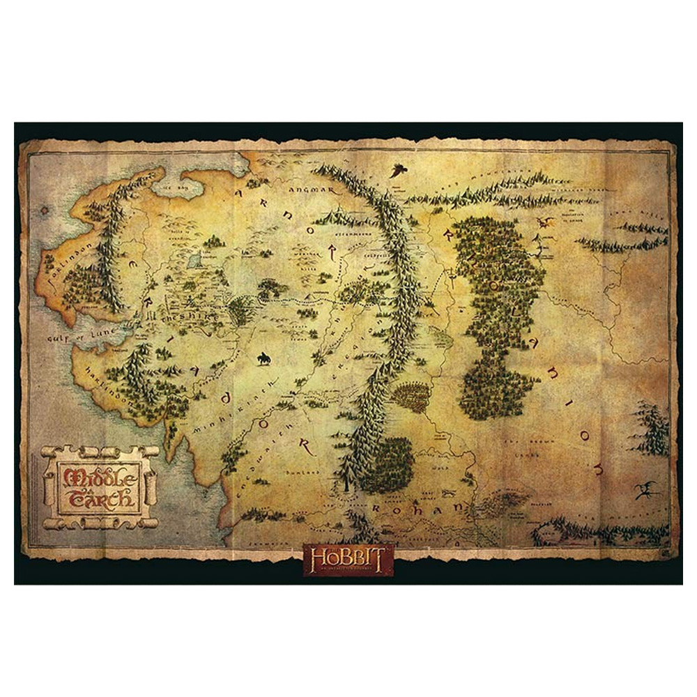 Mittelerde Karte Maxi Poster - Der Hobbit