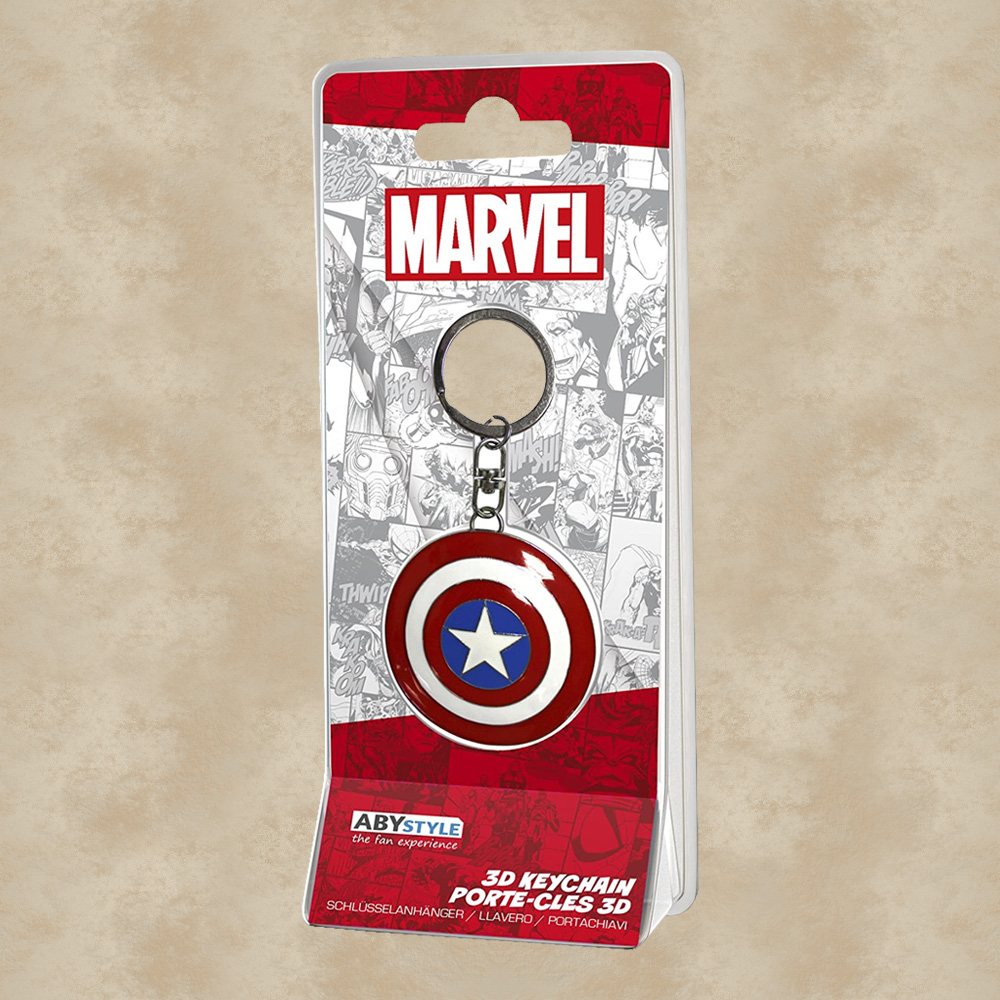 Captain America Schild 3D Schlüsselanhänger - Marvel