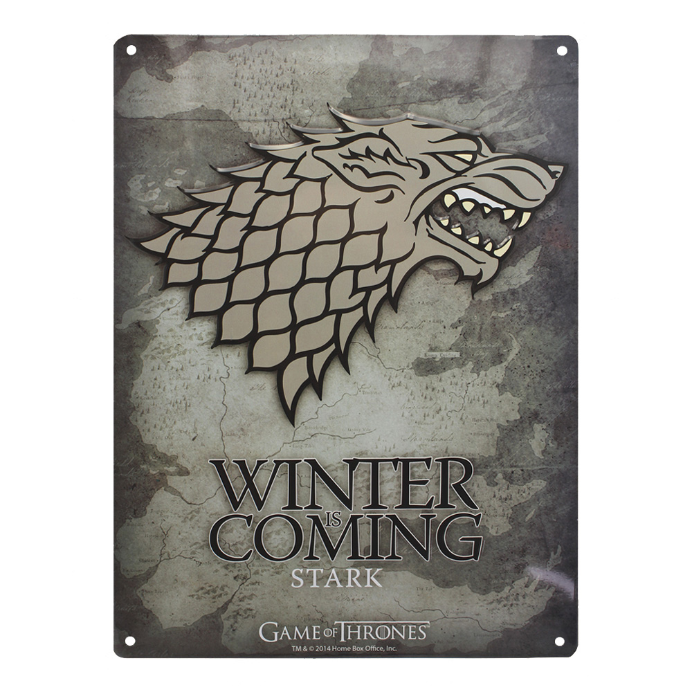Stark Winter Is Coming Blechschild - Game of Thrones