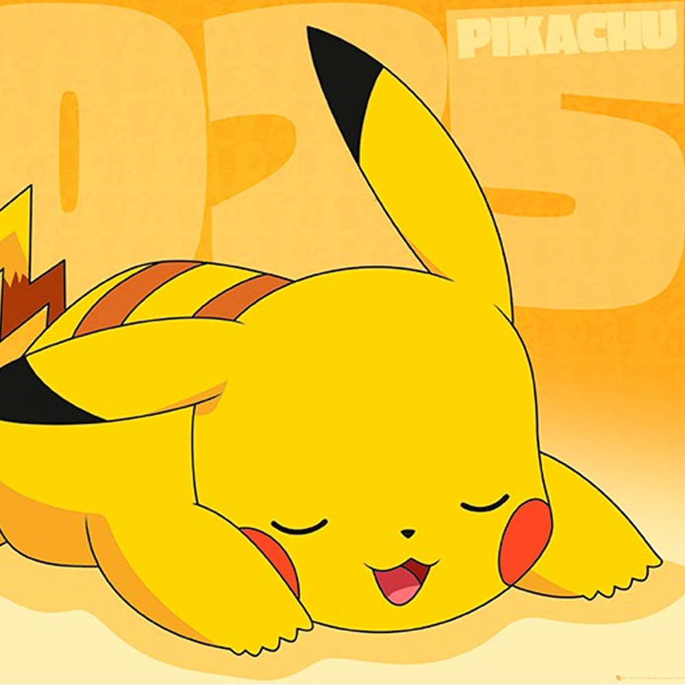 Pikachu Asleep Maxi Poster - Pokémon