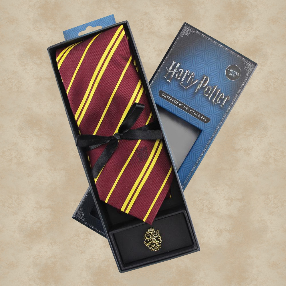 Gryffindor Krawatte mit Pin (Deluxe Box) - Harry Potter