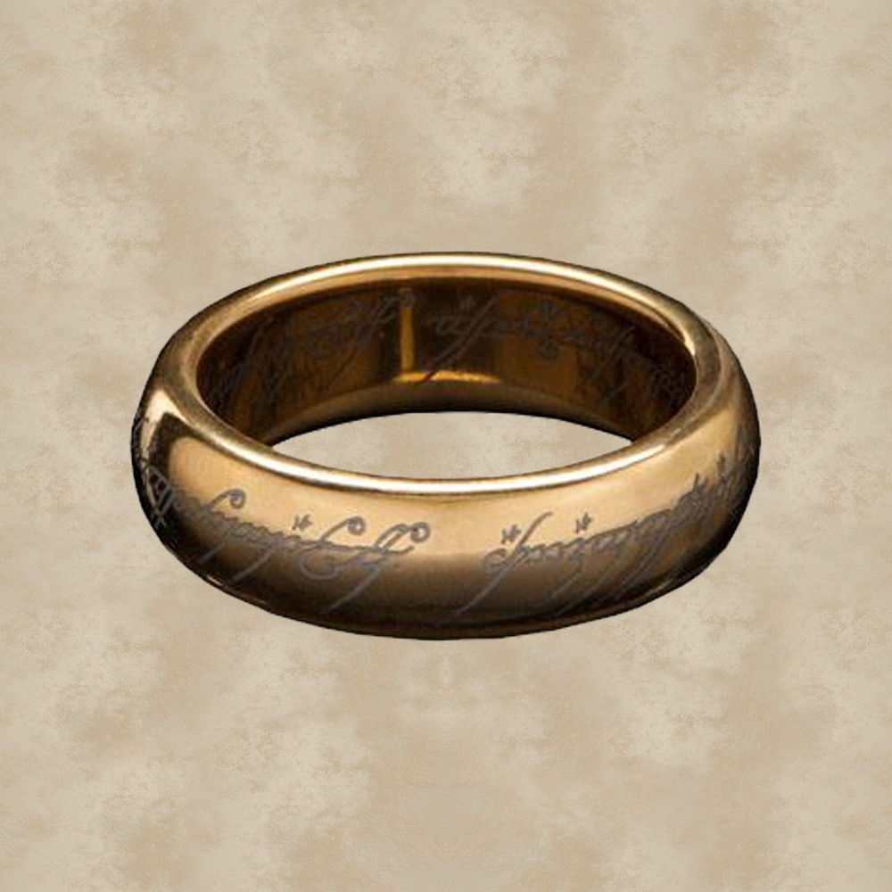 Der Eine Ring Wolfram-Ring (vergoldet) - Der Herr der Ringe