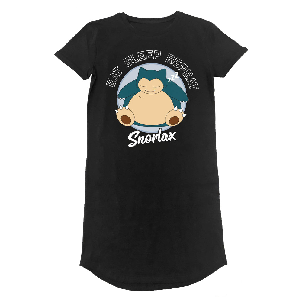 Sleeping Snorlax T-Shirt Kleid - Pokémon Sleeping Snorlax T-Shirt Kleid - Pokémon