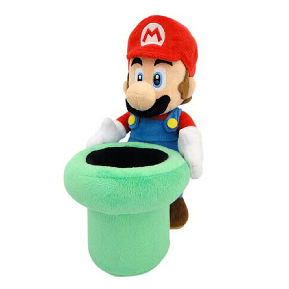 Super Mario mit Röhre Plüschfigur (23 cm) - Super Mario