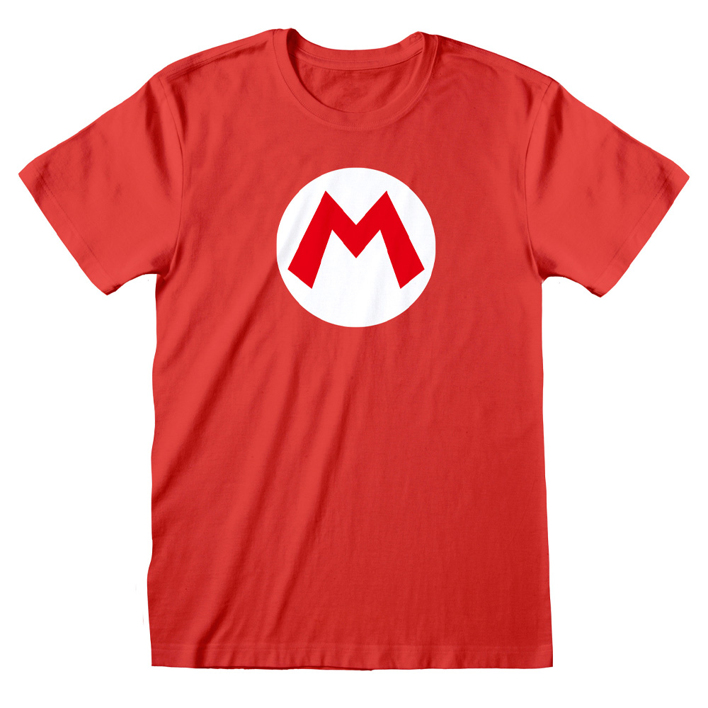Mario Badge T-Shirt - Nintendo Super Mario Mario Badge T-Shirt - Nintendo Super Mario