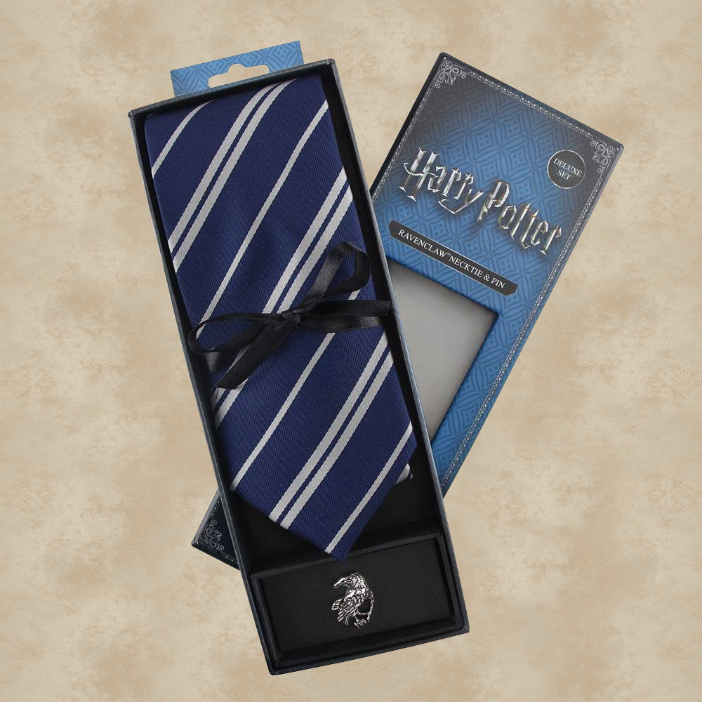 Ravenclaw Krawatte mit Pin (Deluxe Box) - Harry Potter