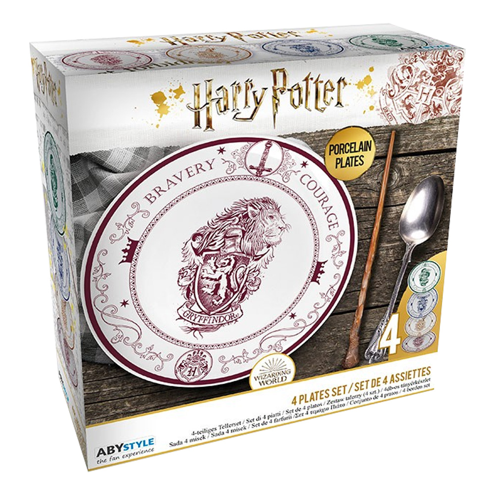 Hogwarts Häuser 4er Teller-Set - Harry Potter