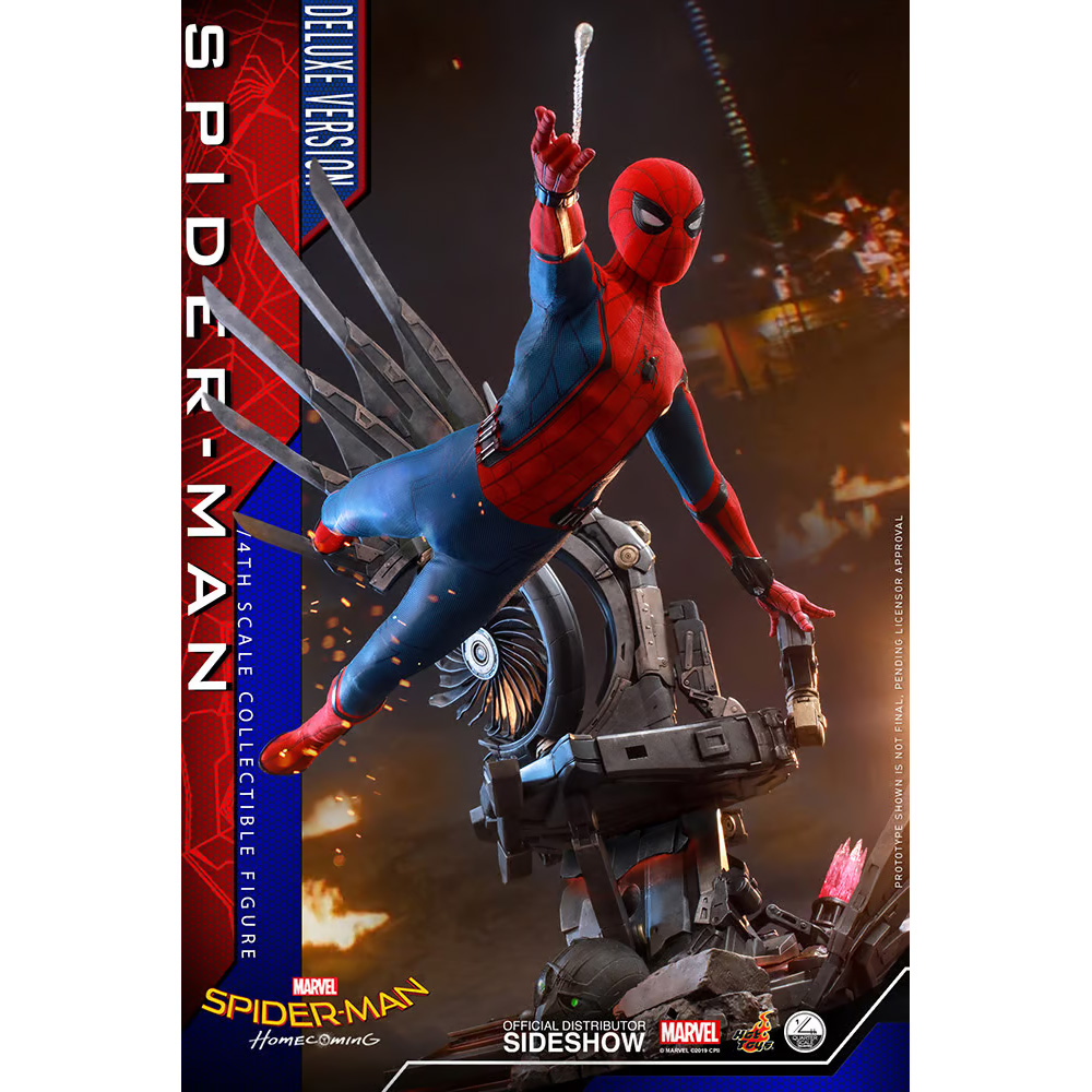 Hot Toys 1:4 Figur Spider-Man Deluxe Exclusive - Marvel Spider-Man Homecoming