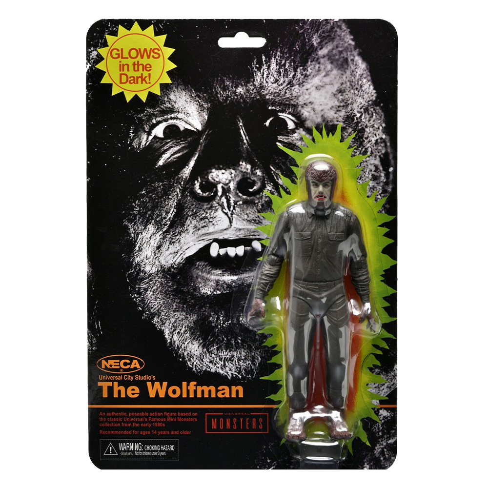 The Wolfman Retro Glow in the Dark Action Figur - Universal Monsters