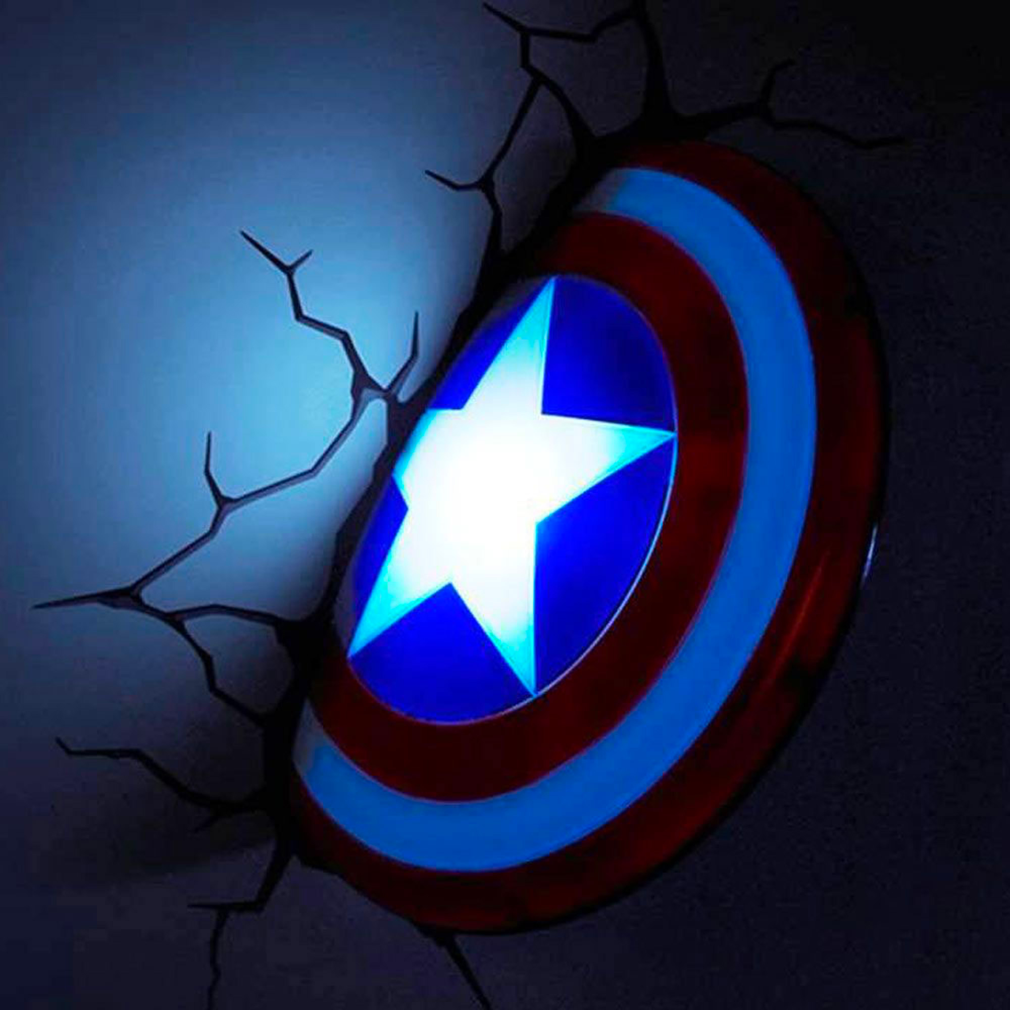 Captain America Schild 3D Wandleuchte - Marvel