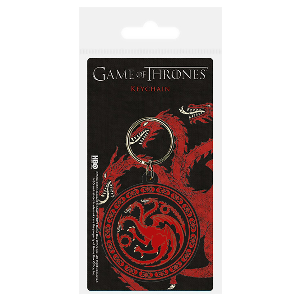 Haus Targaryen Wappen Gummi-Schlüsselanhänger – Game of Thrones