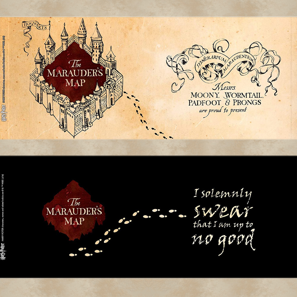 Thermoeffekt Tasse Karte des Rumtreibers - Harry Potter