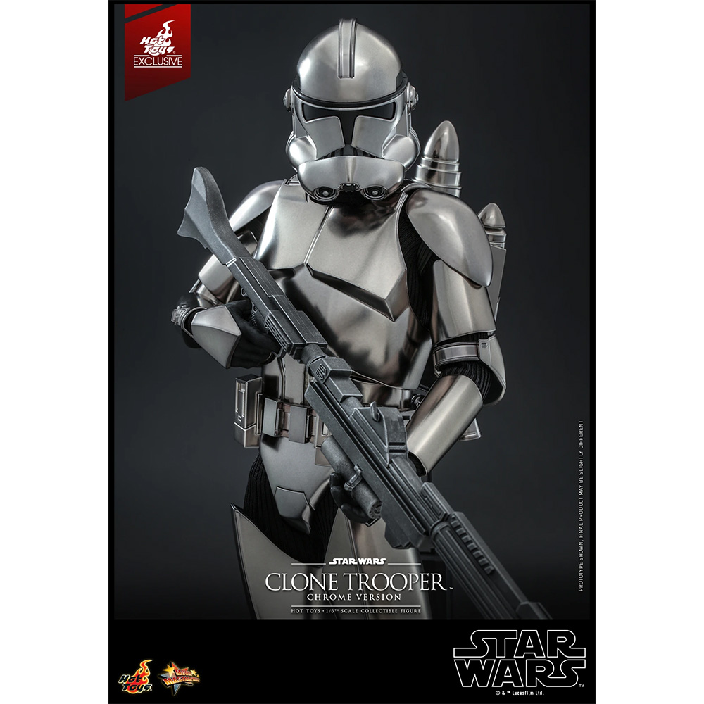 Hot Toys Figur Clone Trooper (Chrome Version) - Star Wars