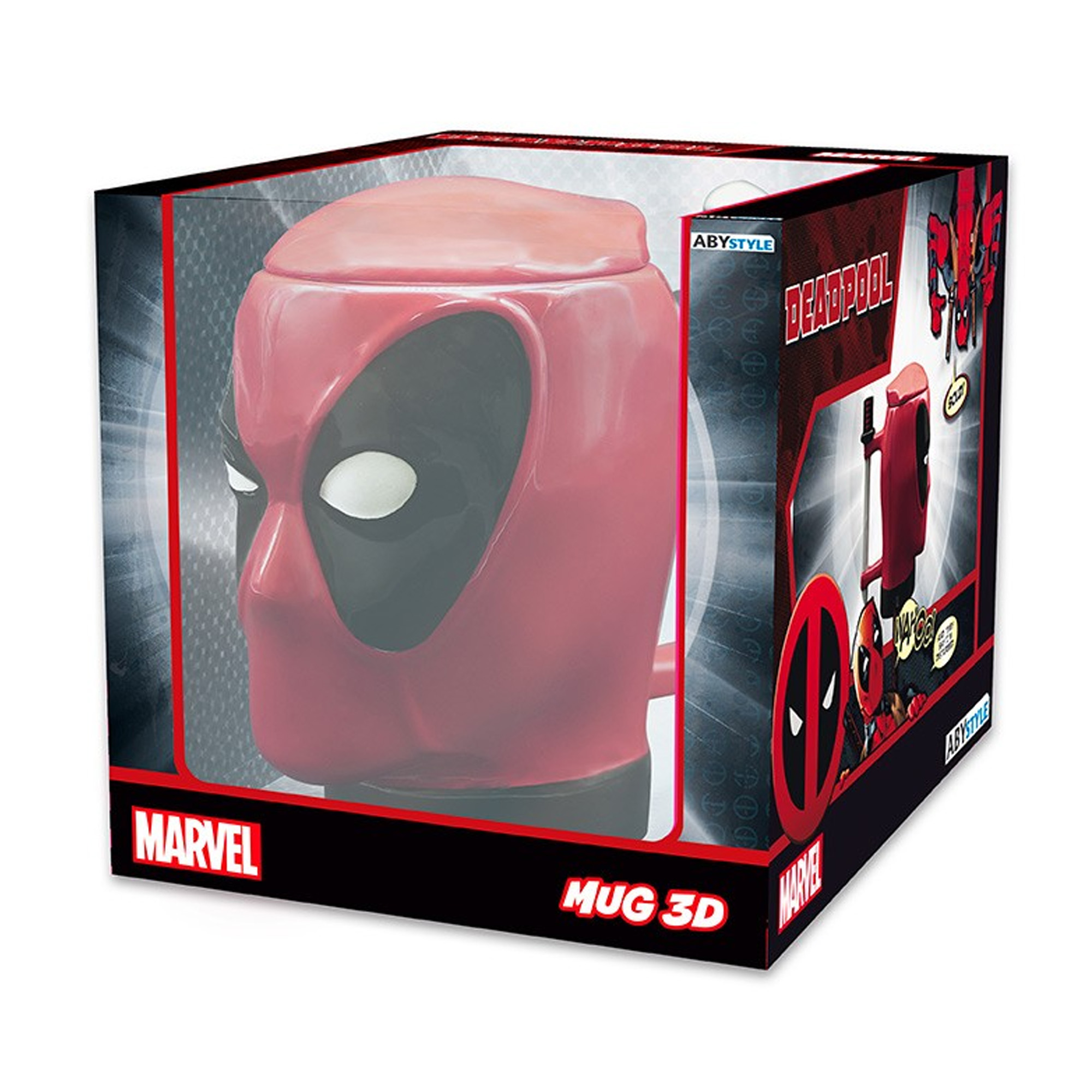 Deadpool 3D Tasse mit Deckel - Marvel