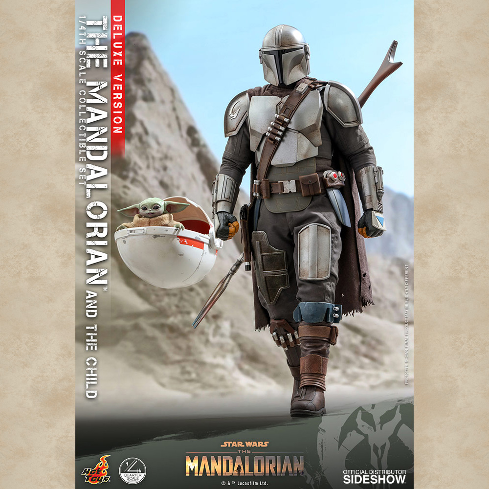 Hot Toys 1:4 Figur (Deluxe) The Mandalorian and The Child - Star Wars